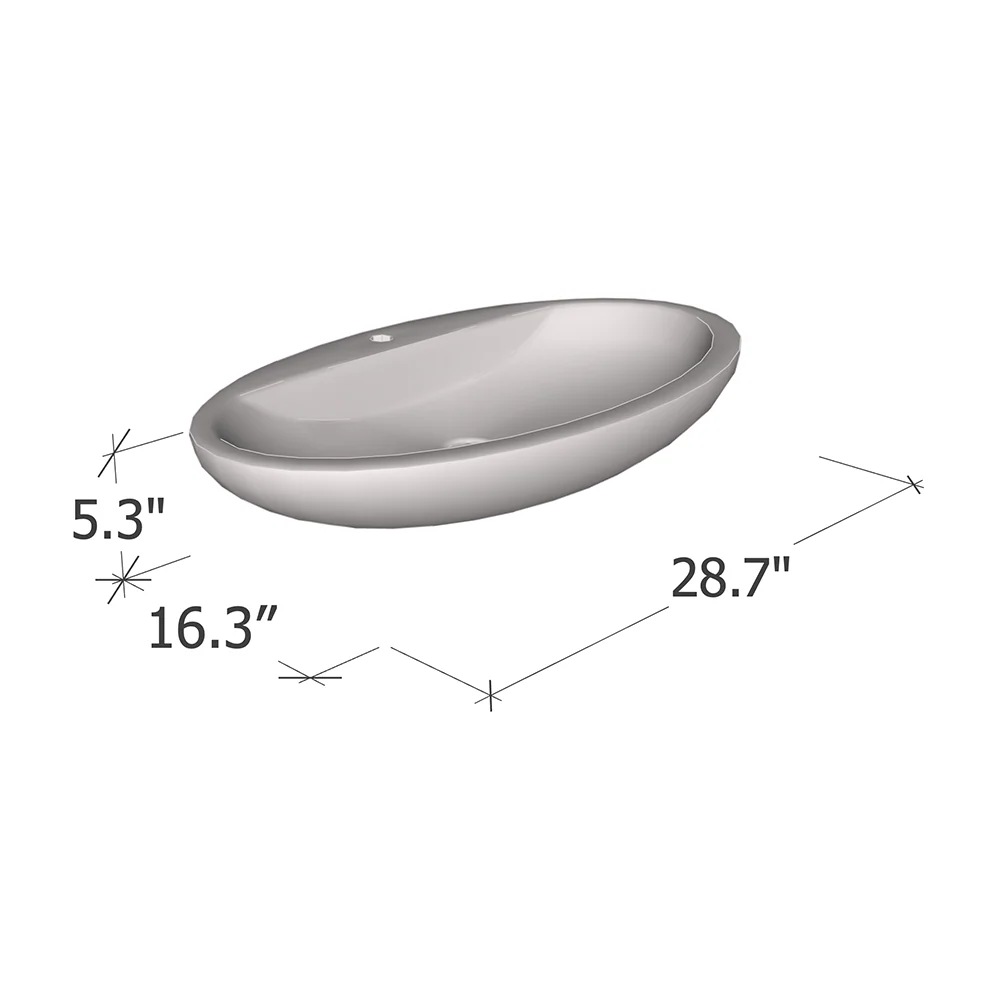 29 Inch Ceramic Vessel Sink - Image 5