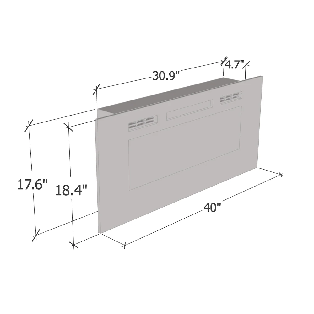 40" Electric Fireplace Heater - Image 9