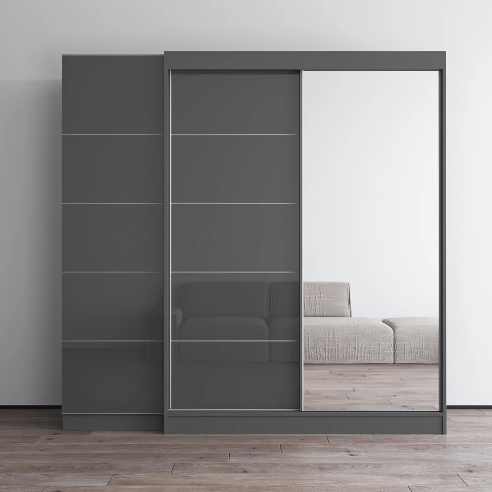Aria 2D-EX Wardrobe with 1 Mirror - Image 13