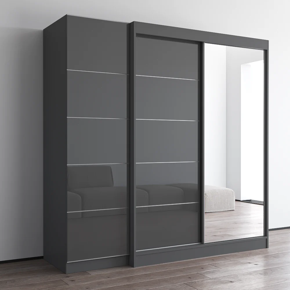 Aria 2D-EX Wardrobe with 1 Mirror - Image 14