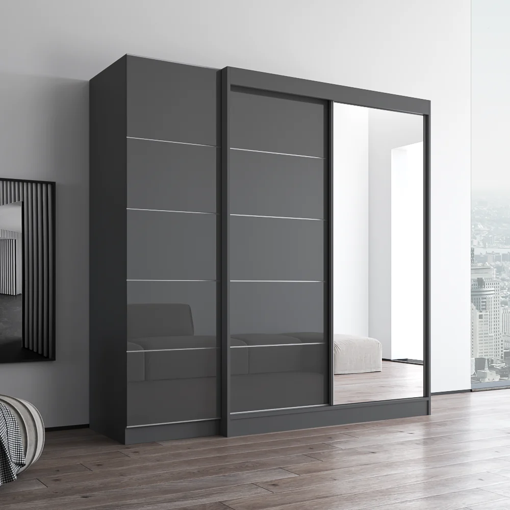 Aria 2D-EX Wardrobe with 1 Mirror - Image 15