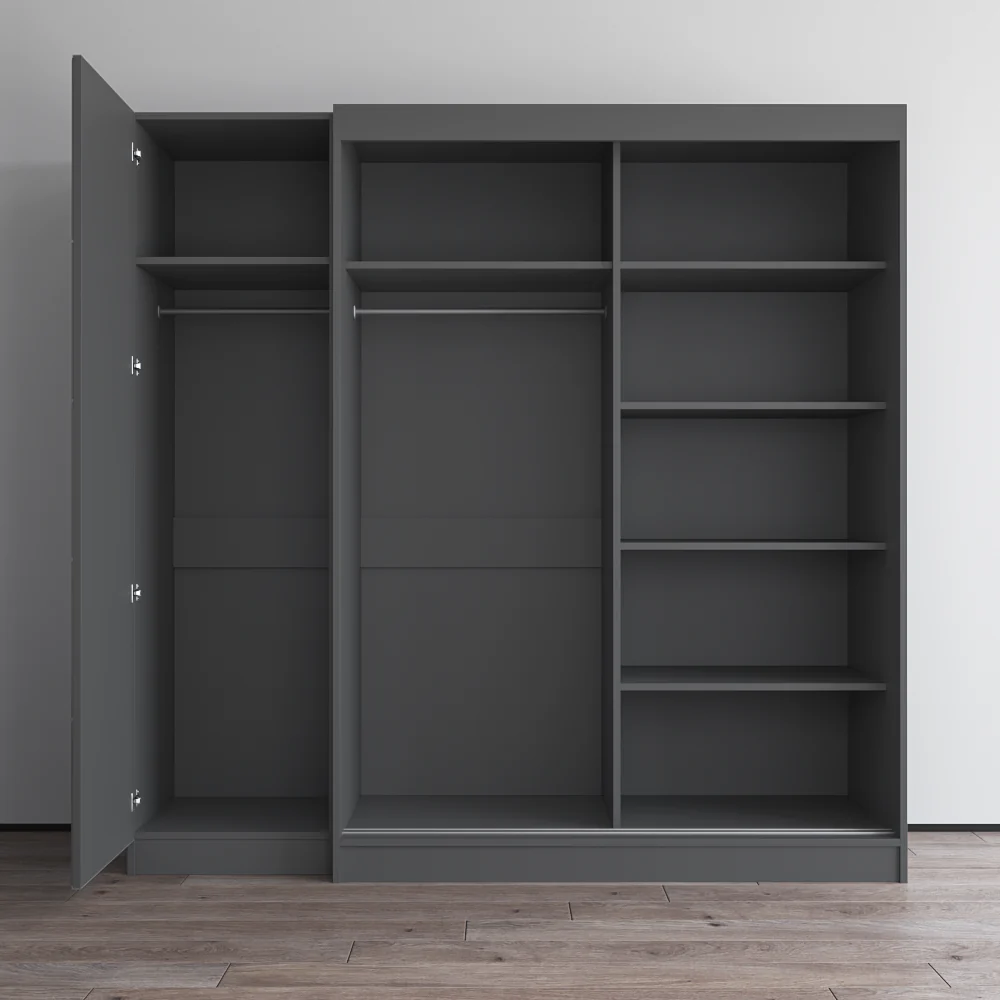 Aria 2D-EX Wardrobe with 1 Mirror - Image 17