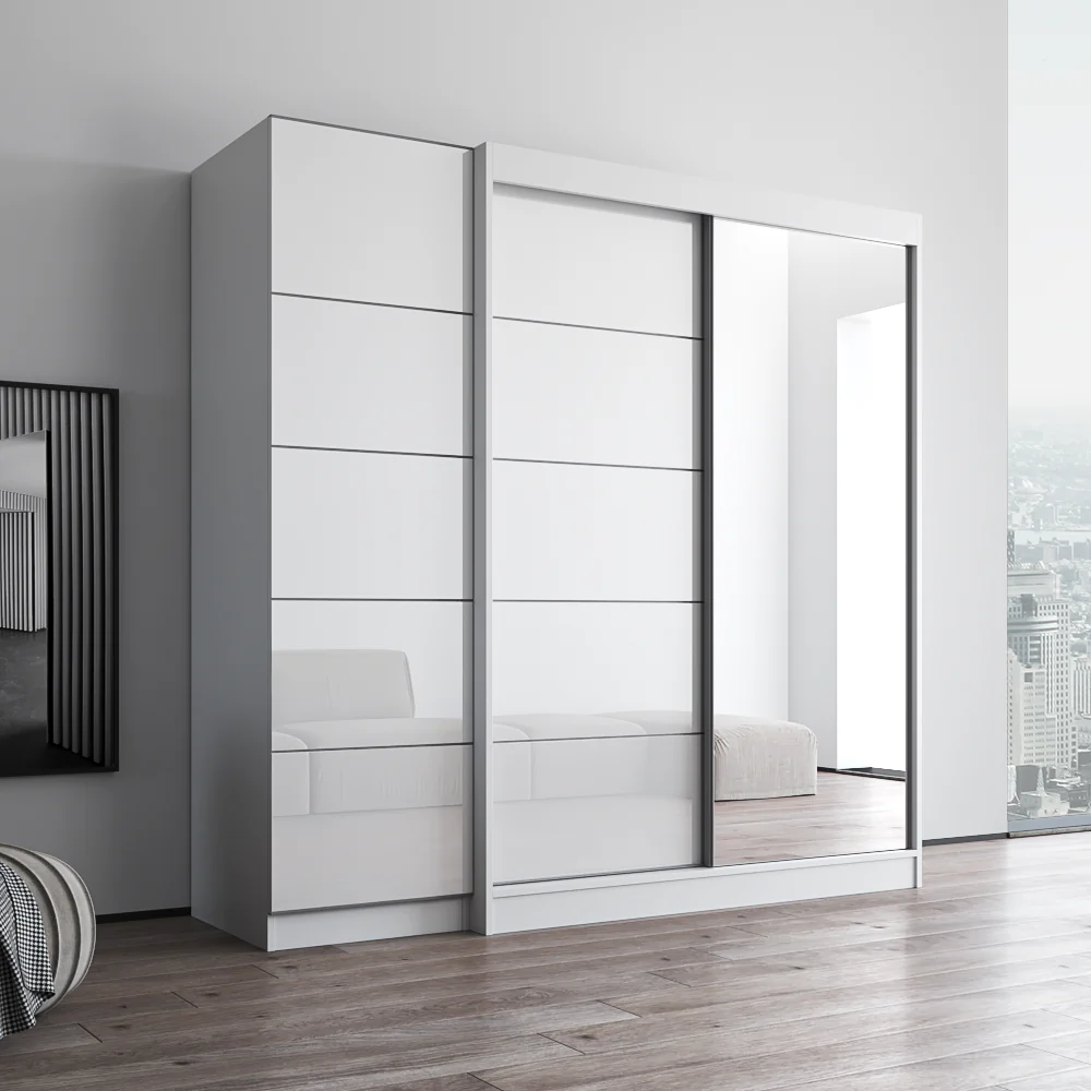 Aria 2D-EX Wardrobe with 1 Mirror - Image 3