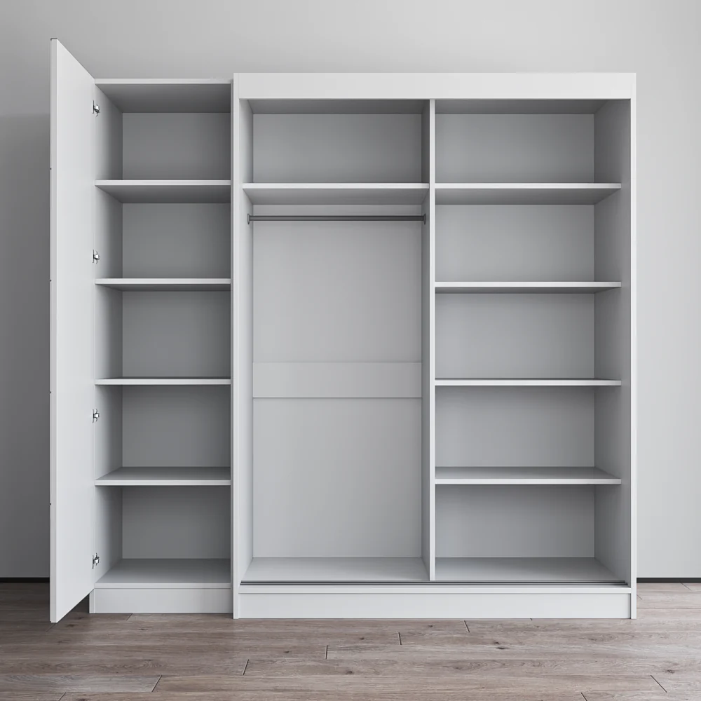 Aria 2D-EX Wardrobe with 1 Mirror - Image 4