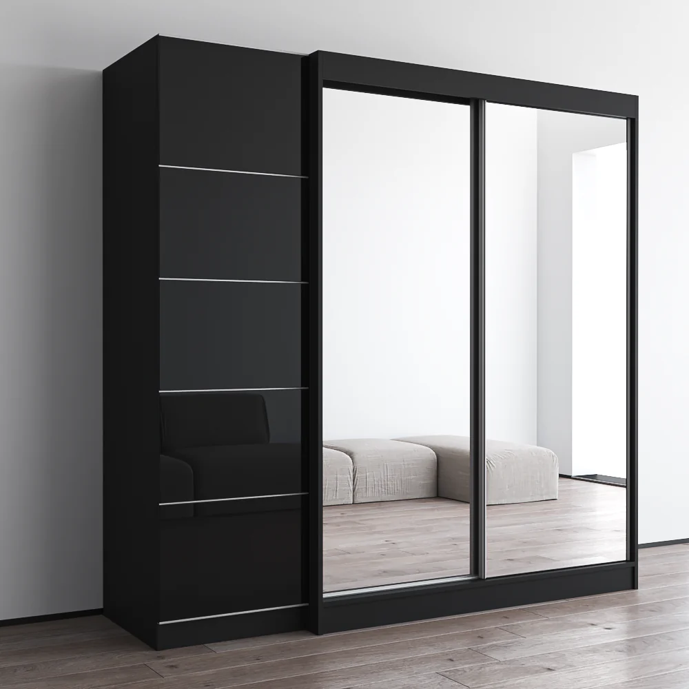Aria 2D-EX Wardrobe with 2 Mirrors - Image 8