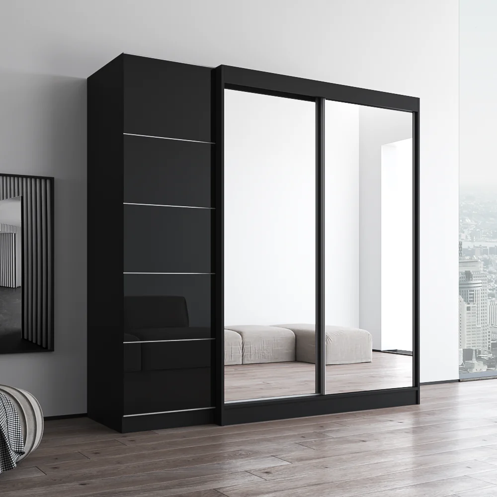 Aria 2D-EX Wardrobe with 2 Mirrors - Image 9