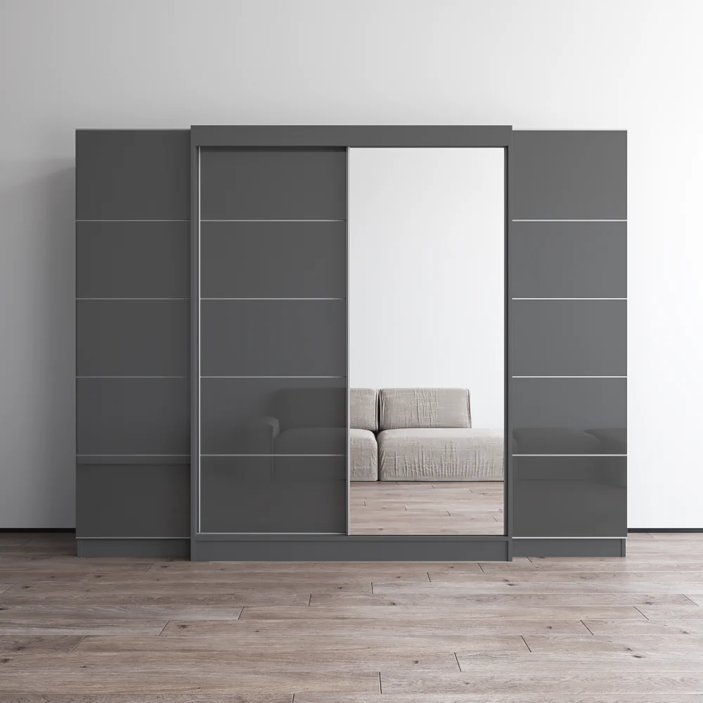 Aria 2D-EXEX Wardrobe with 1 Mirror - Image 13