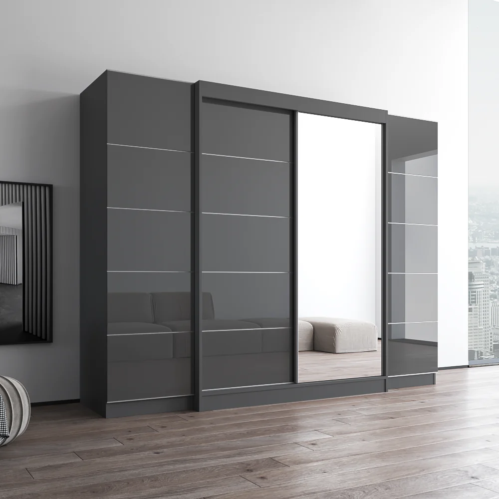 Aria 2D-EXEX Wardrobe with 1 Mirror - Image 15