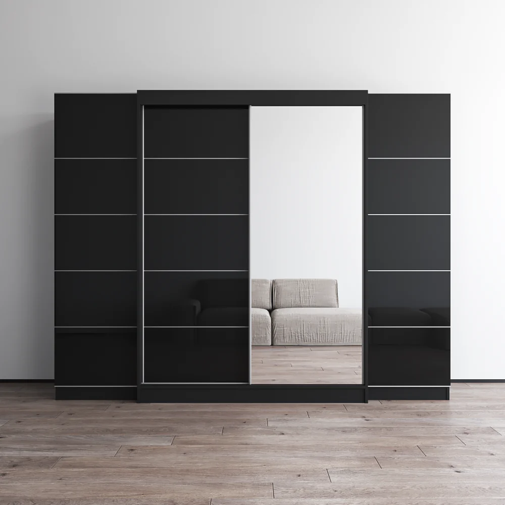 Aria 2D-EXEX Wardrobe with 1 Mirror - Image 7
