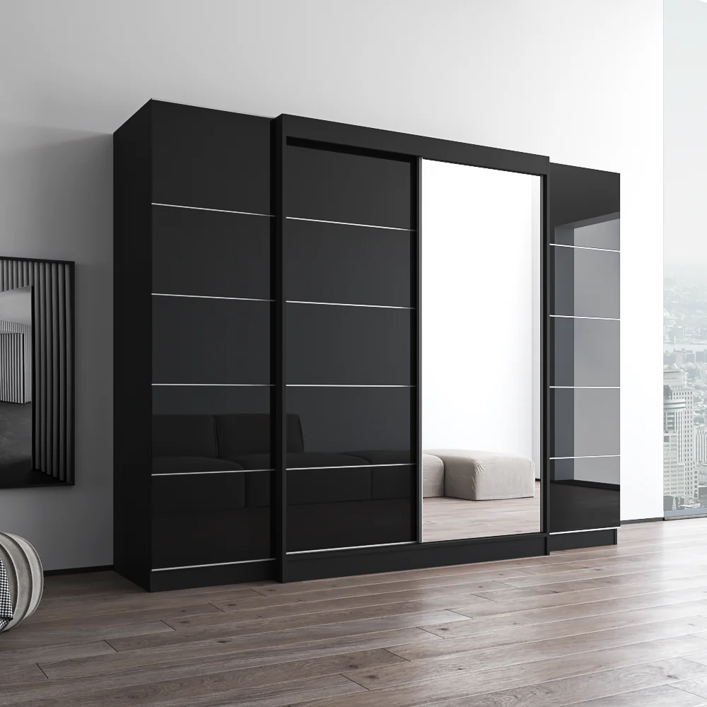 Aria 2D-EXEX Wardrobe with 1 Mirror - Image 9
