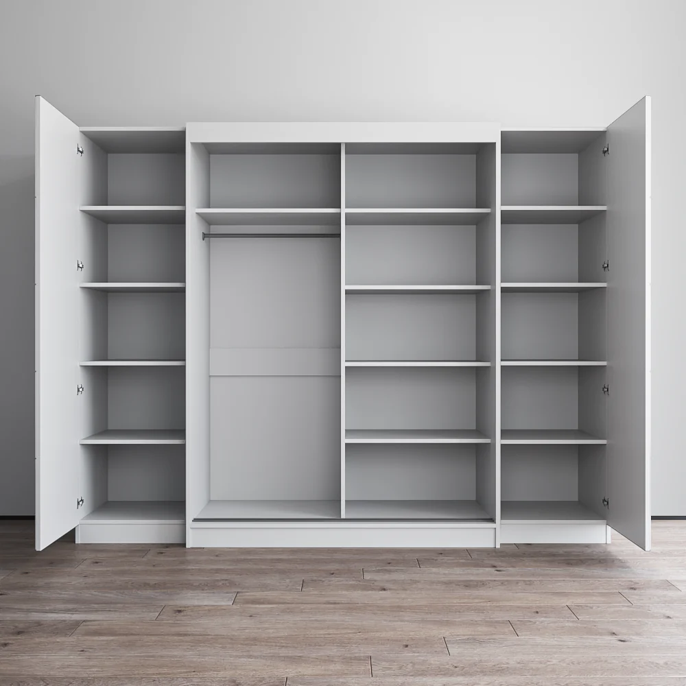 Aria 2D-EXEX Wardrobe with 2 Mirrors - Image 4