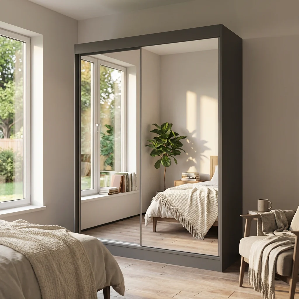 Aria 2D Wardrobe with All Mirror - Image 20