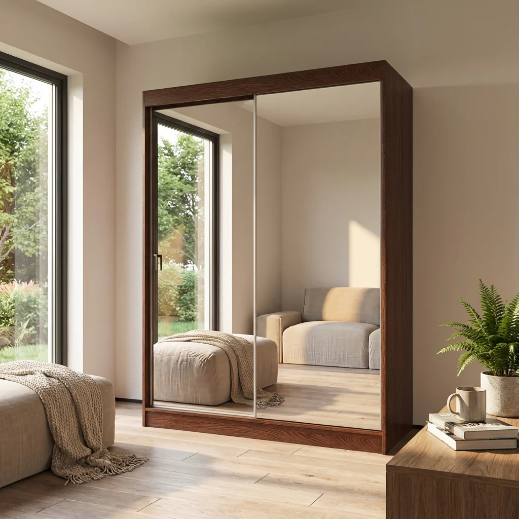 Aria 2D Wardrobe with All Mirror - Image 28