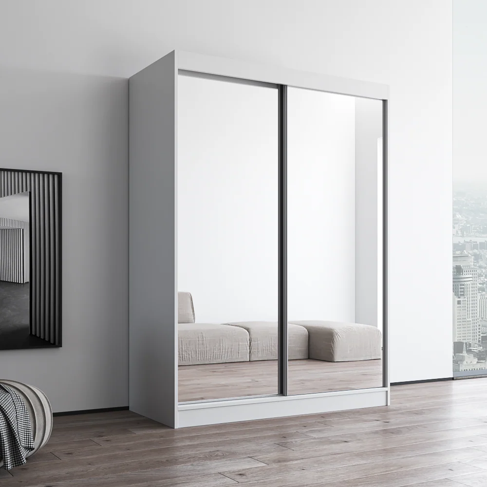 Aria 2D Wardrobe with All Mirror - Image 4