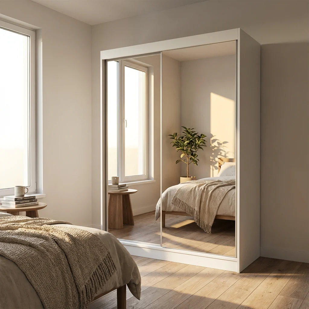 Aria 2D Wardrobe with All Mirror - Image 5
