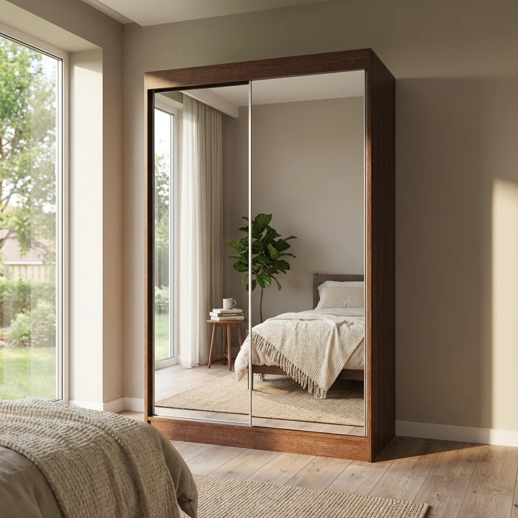 Aria 2D Wardrobe with All Mirror - Image 58