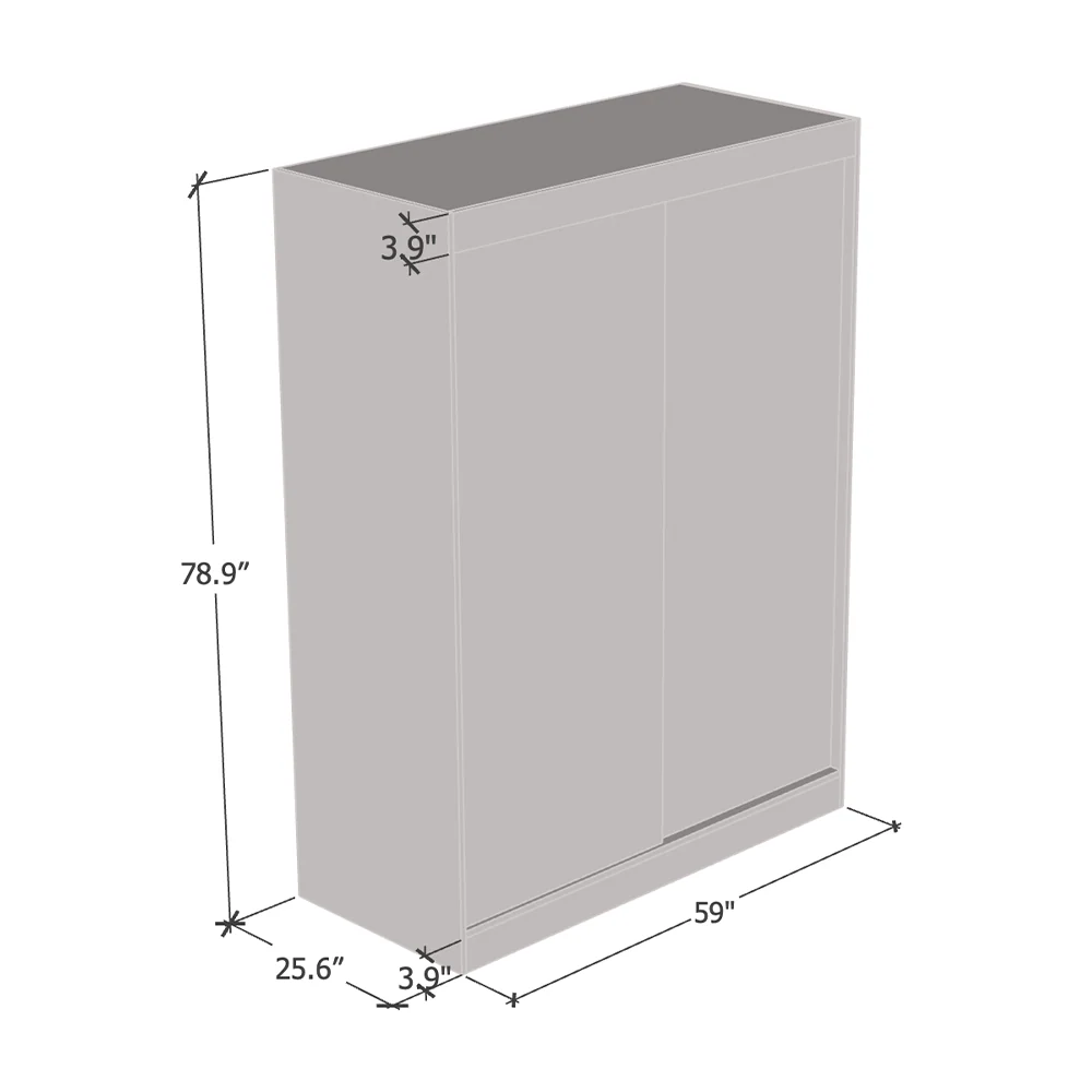 Aria 2D Wardrobe with Mirror - Image 29