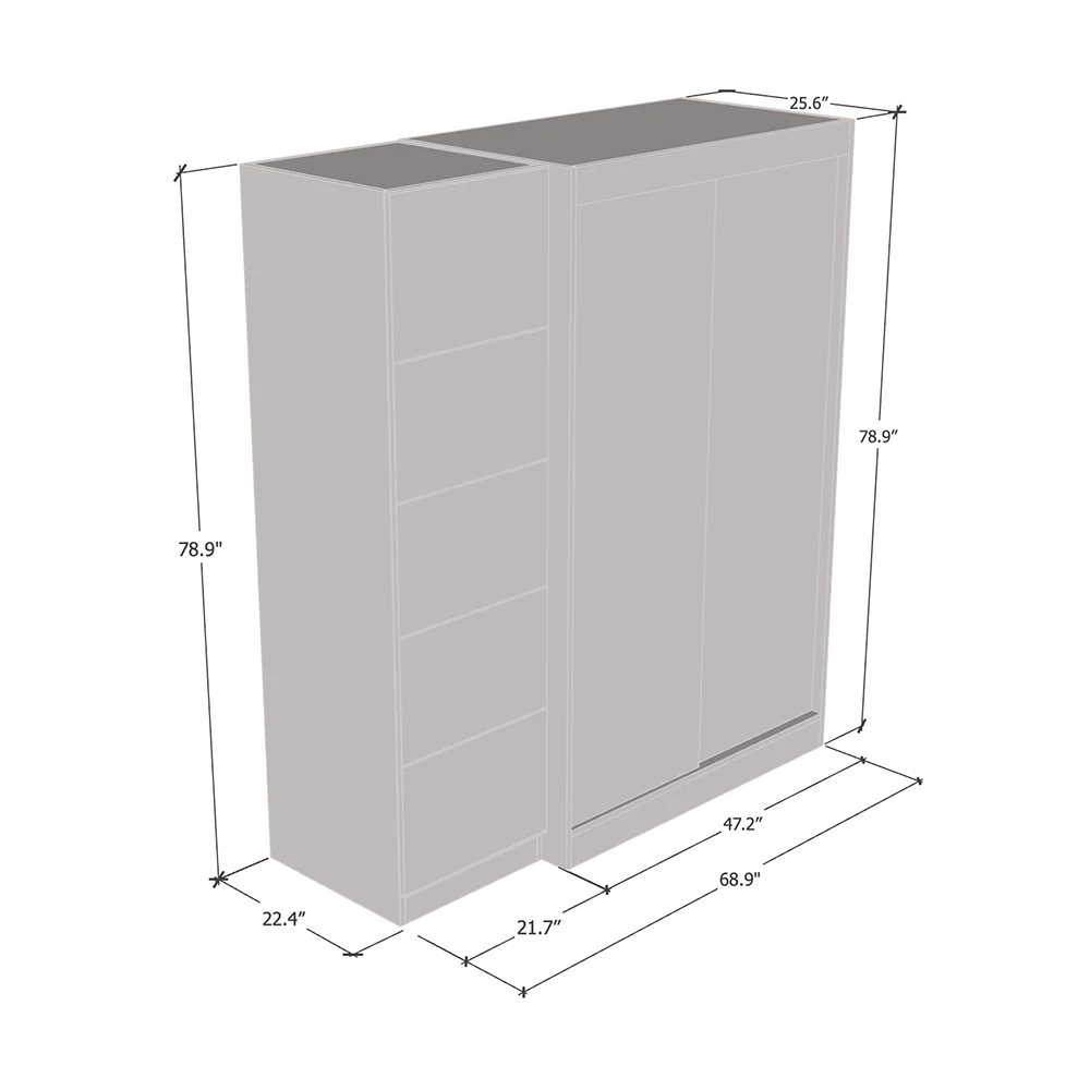 Aria 2D120-EX Wardrobe - Image 6