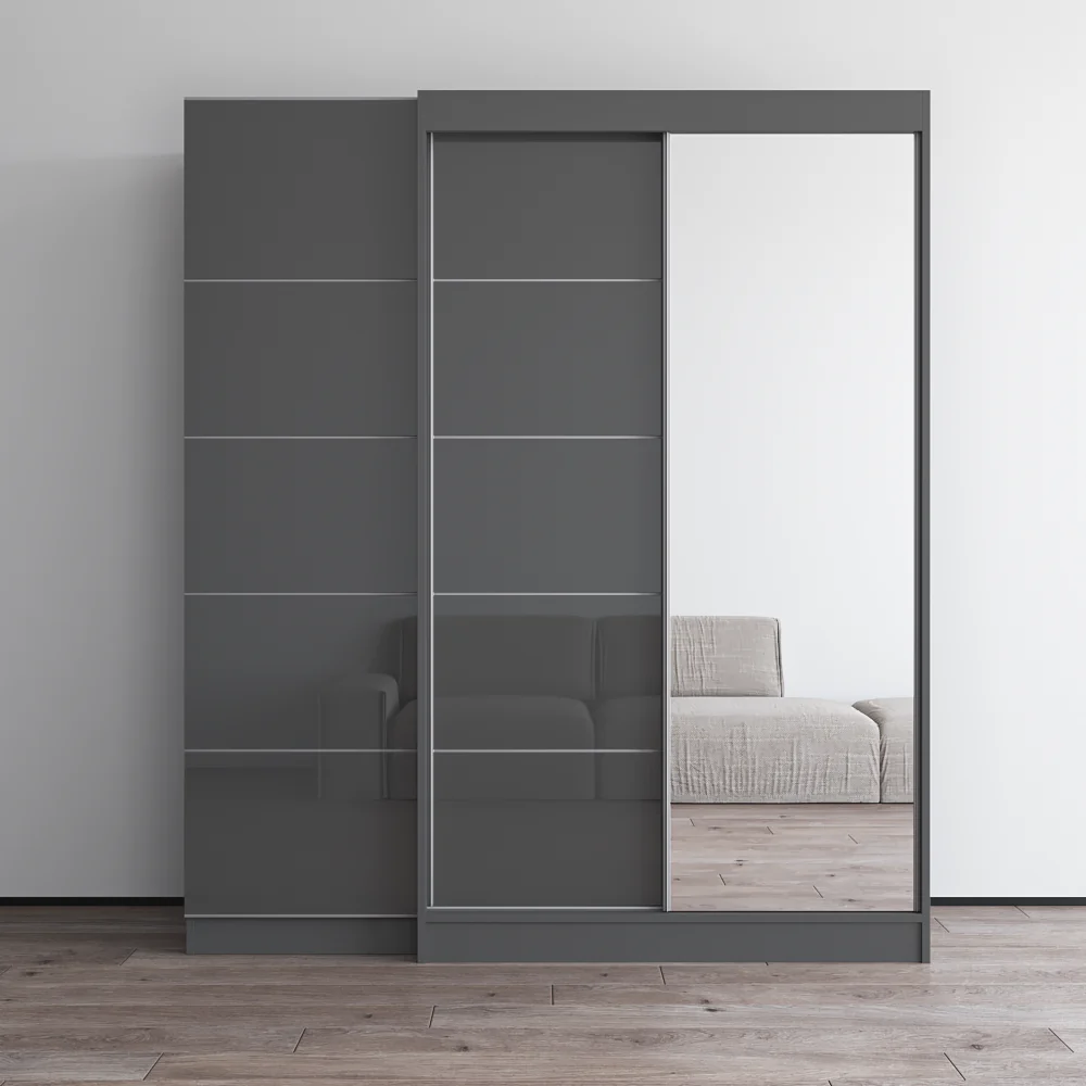 Aria 2D120-EX Wardrobe with 1 Mirror - Image 13