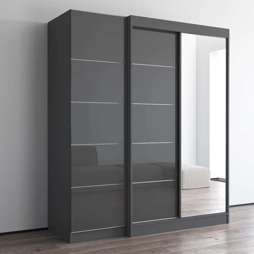 Aria 2D120-EX Wardrobe with 1 Mirror - Image 14