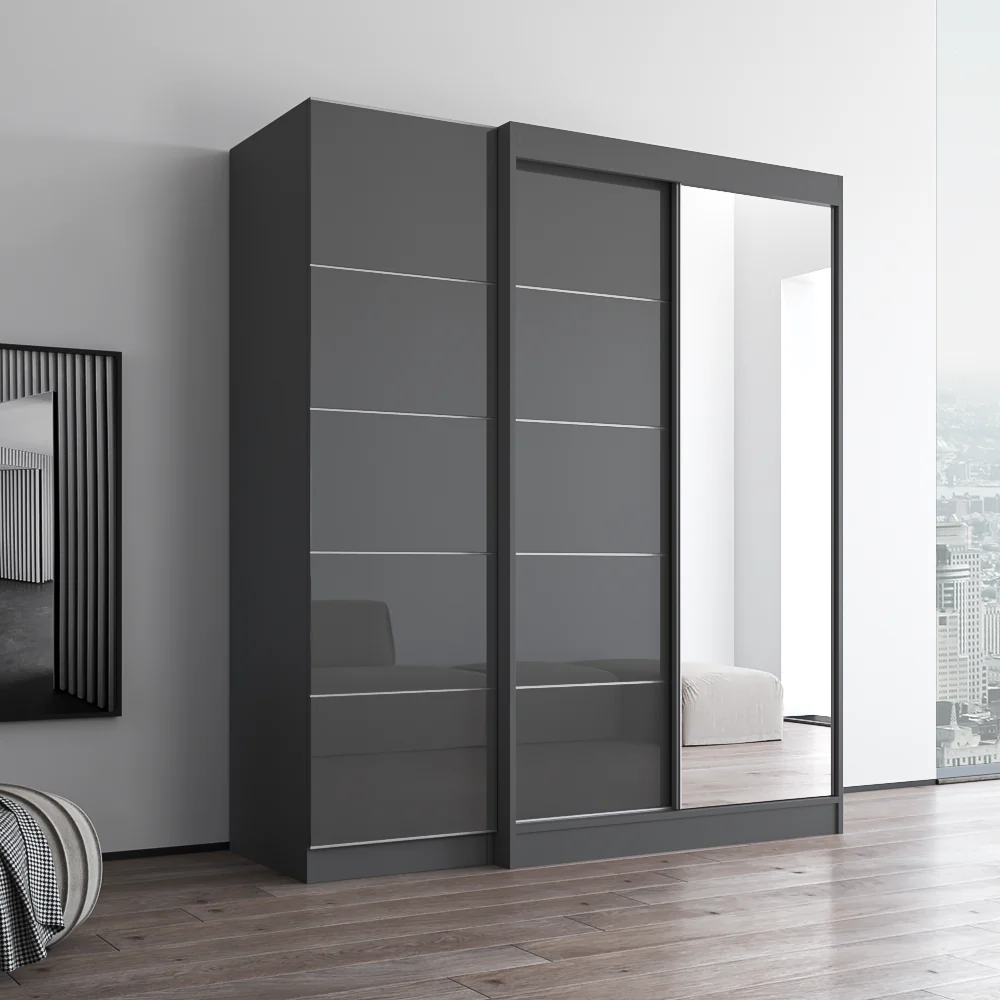 Aria 2D120-EX Wardrobe with 1 Mirror - Image 15
