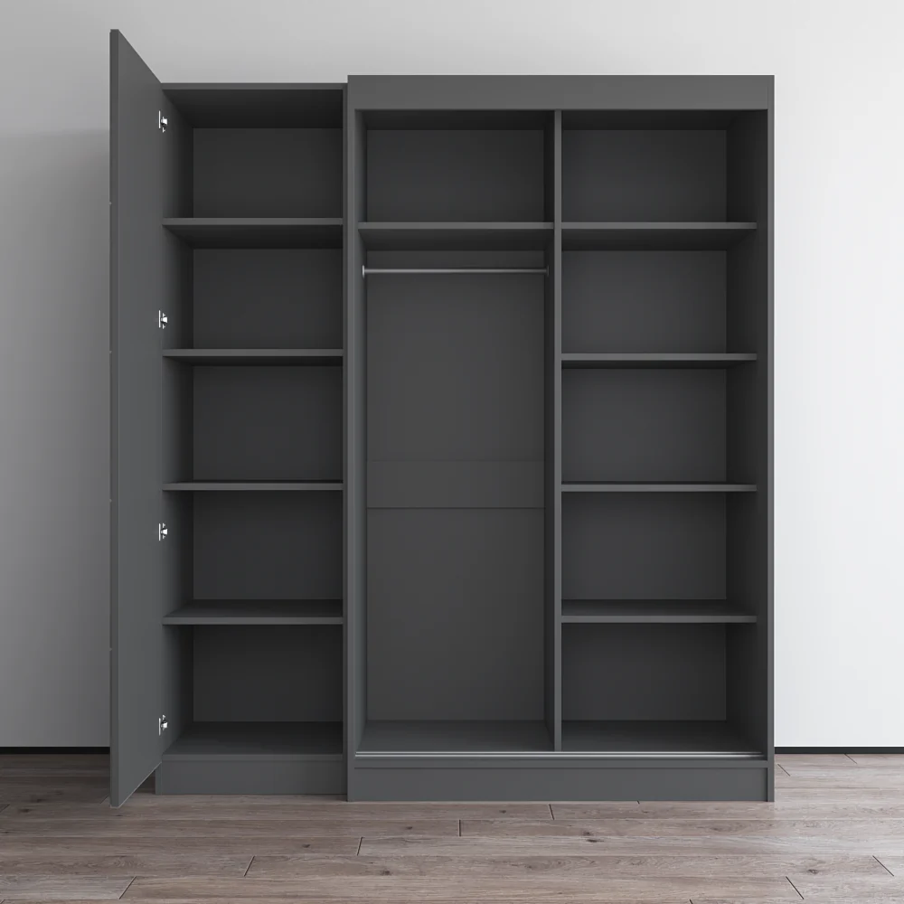 Aria 2D120-EX Wardrobe with 1 Mirror - Image 16