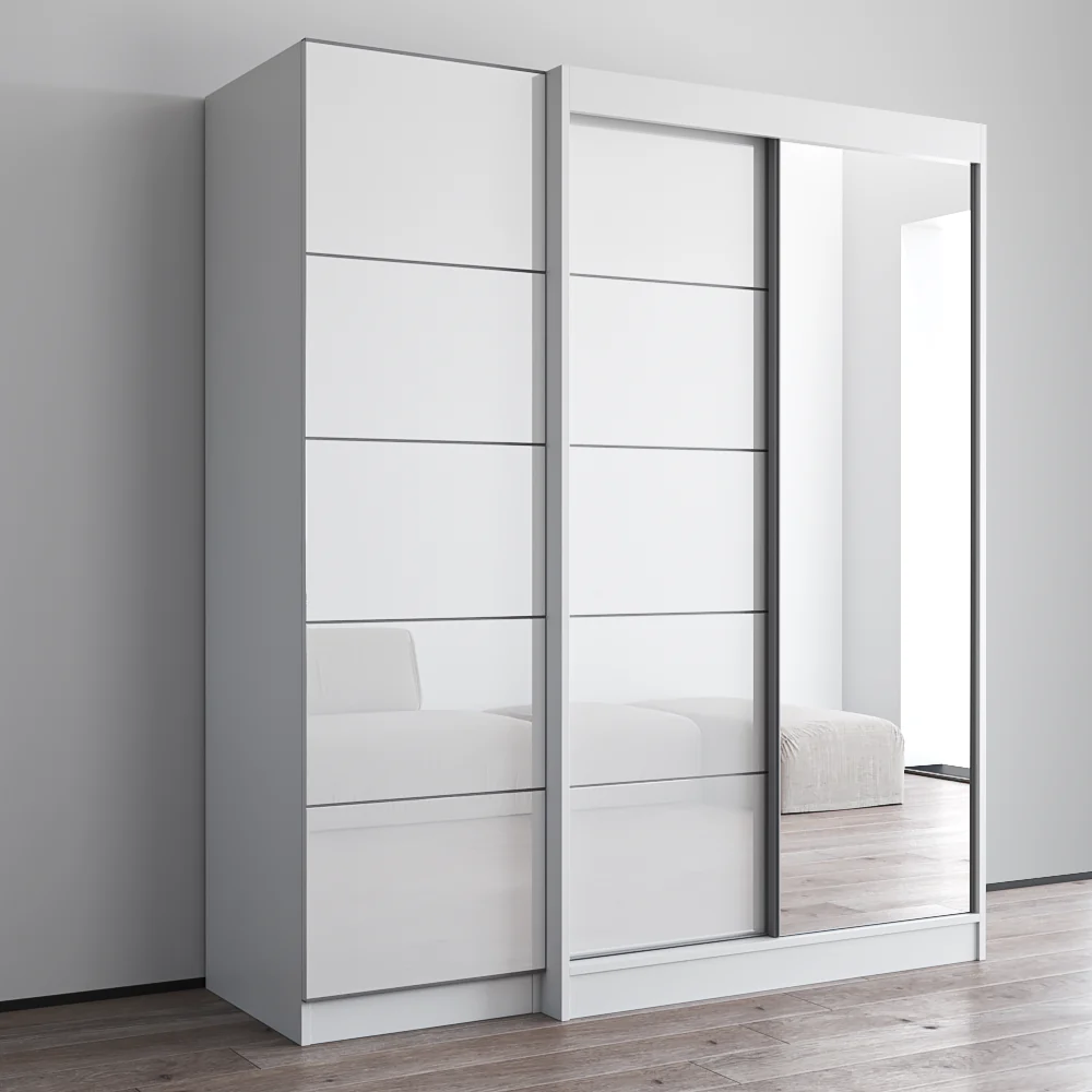 Aria 2D120-EX Wardrobe with 1 Mirror - Image 2