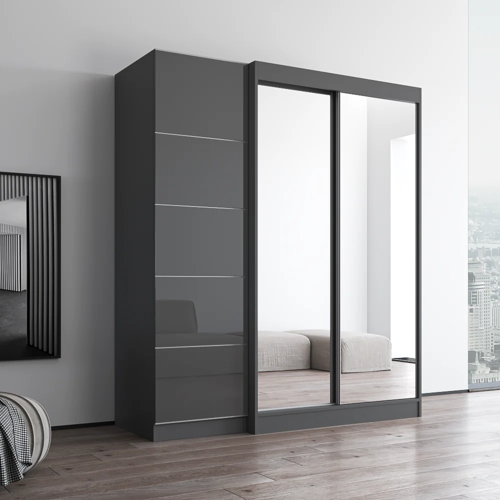 Aria 2D120-EX Wardrobe with 2 Mirrors - Image 15