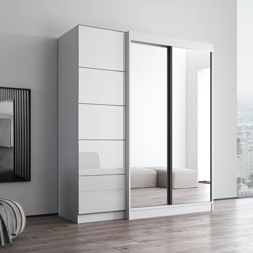 Aria 2D120-EX Wardrobe with 2 Mirrors - Image 3
