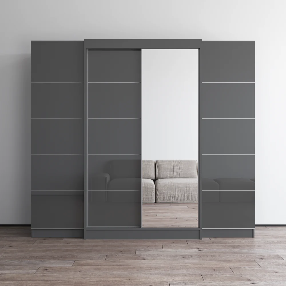 Aria 2D120-EXEX Wardrobe with 1 Mirror - Image 13