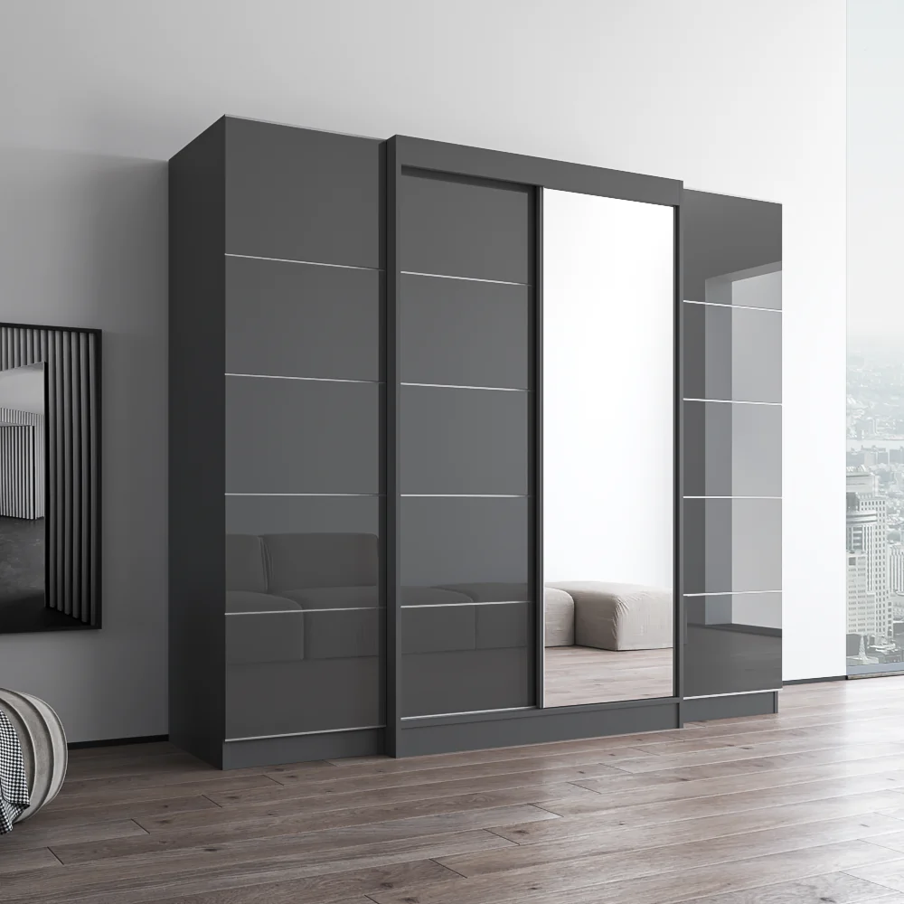 Aria 2D120-EXEX Wardrobe with 1 Mirror - Image 15