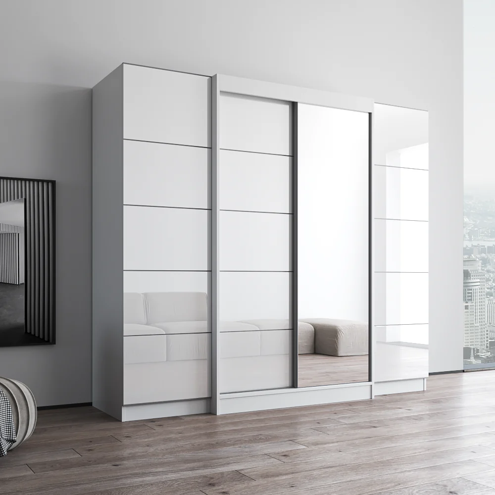 Aria 2D120-EXEX Wardrobe with 1 Mirror - Image 3