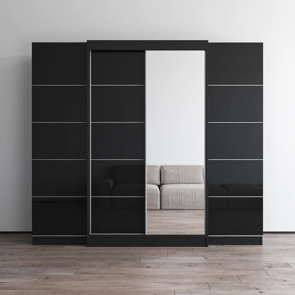 Aria 2D120-EXEX Wardrobe with 1 Mirror - Image 7