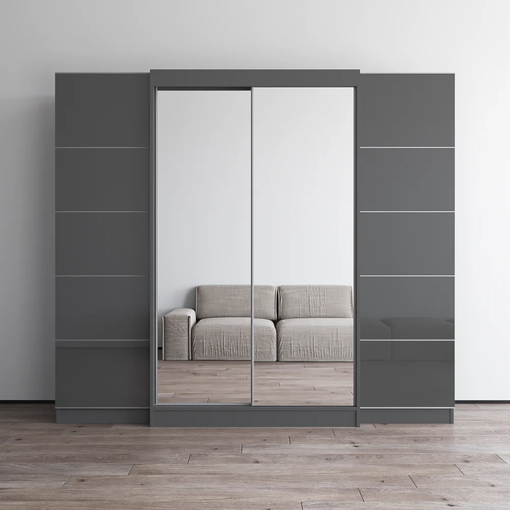 Aria 2D120-EXEX Wardrobe with 2 Mirrors - Image 13