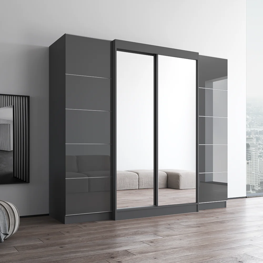 Aria 2D120-EXEX Wardrobe with 2 Mirrors - Image 15