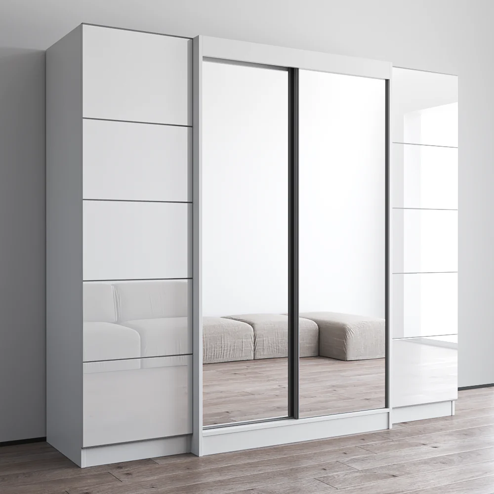 Aria 2D120-EXEX Wardrobe with 2 Mirrors - Image 2