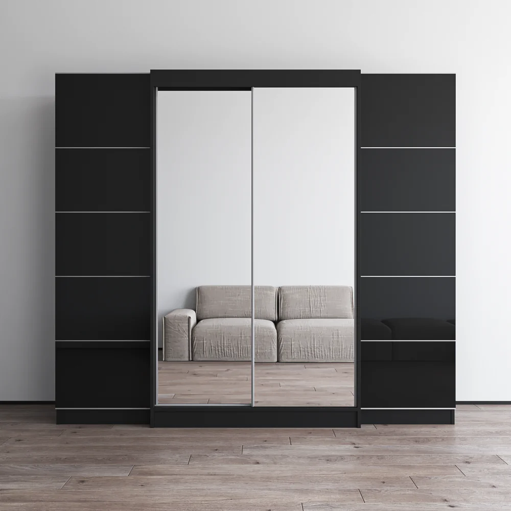 Aria 2D120-EXEX Wardrobe with 2 Mirrors - Image 7