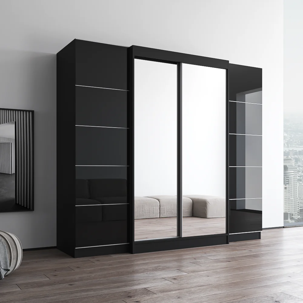 Aria 2D120-EXEX Wardrobe with 2 Mirrors - Image 9