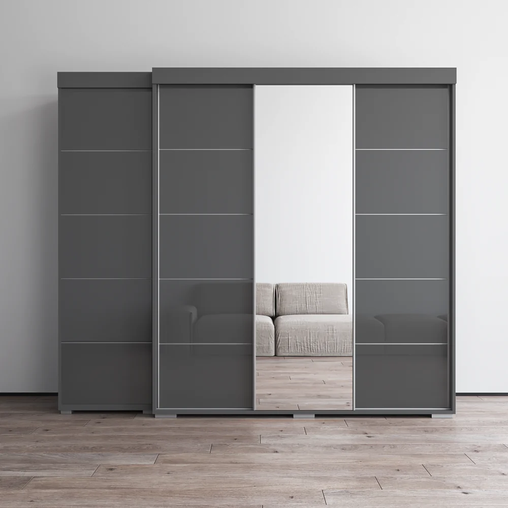 Aria 3D-EX Wardrobe with 1 Mirror - Image 13