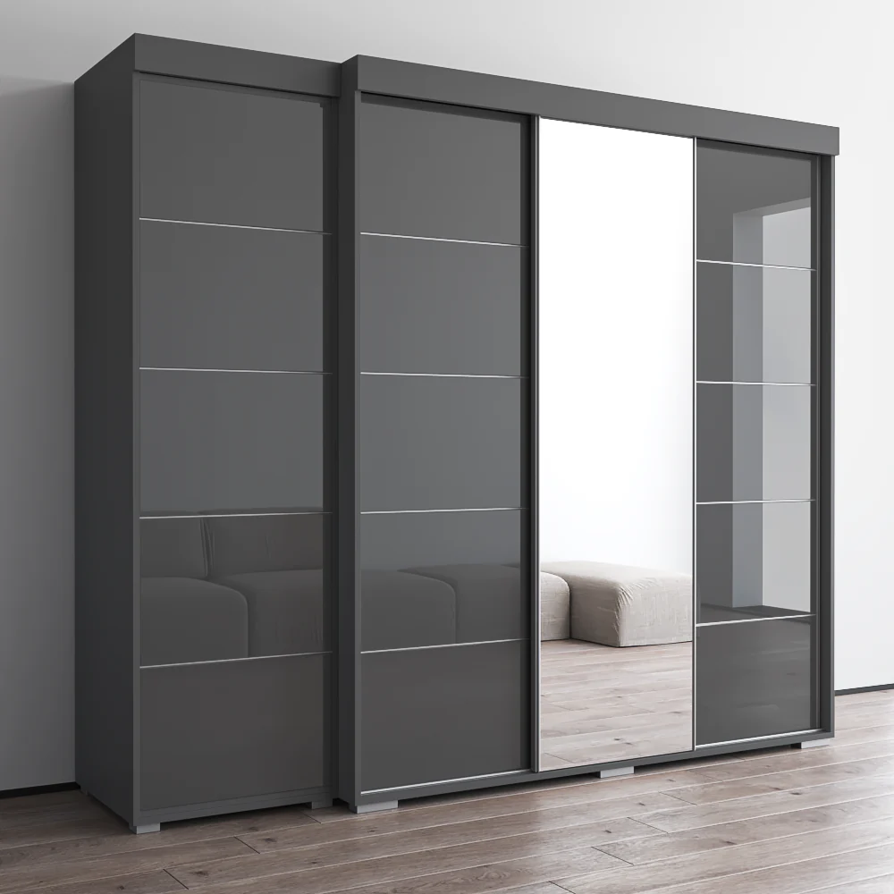 Aria 3D-EX Wardrobe with 1 Mirror - Image 14