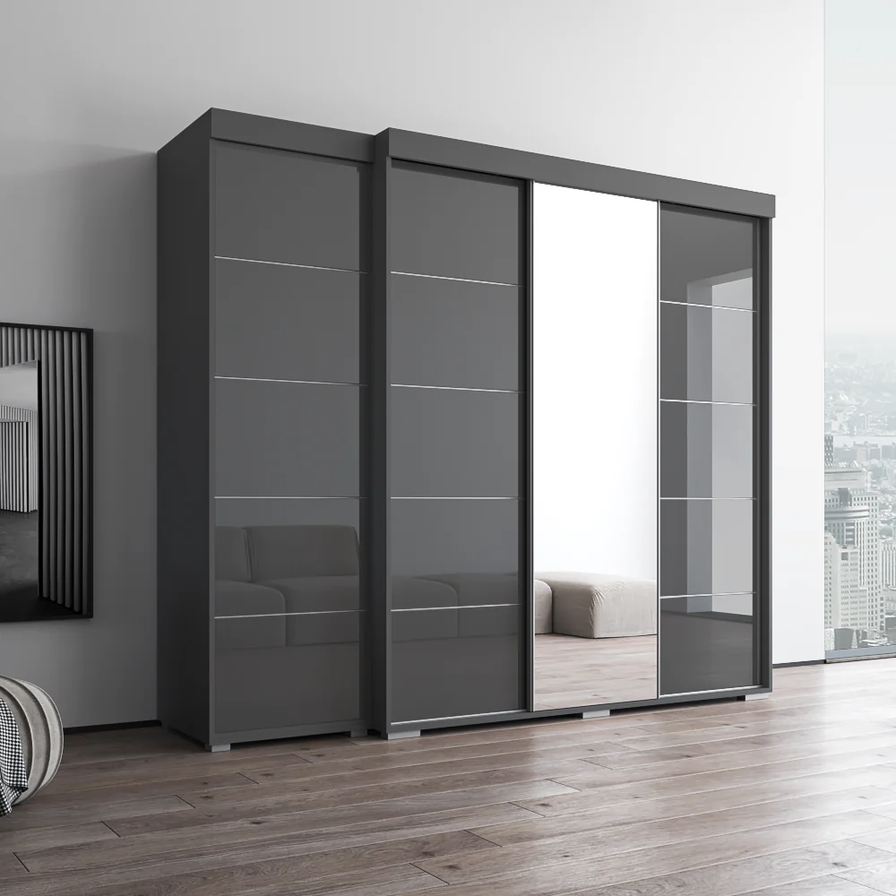 Aria 3D-EX Wardrobe with 1 Mirror - Image 15