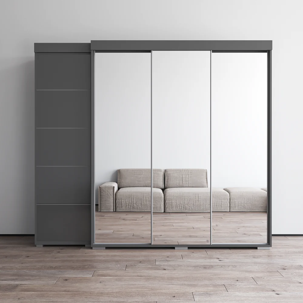 Aria 3D-EX Wardrobe with 3 Mirrors - Image 13