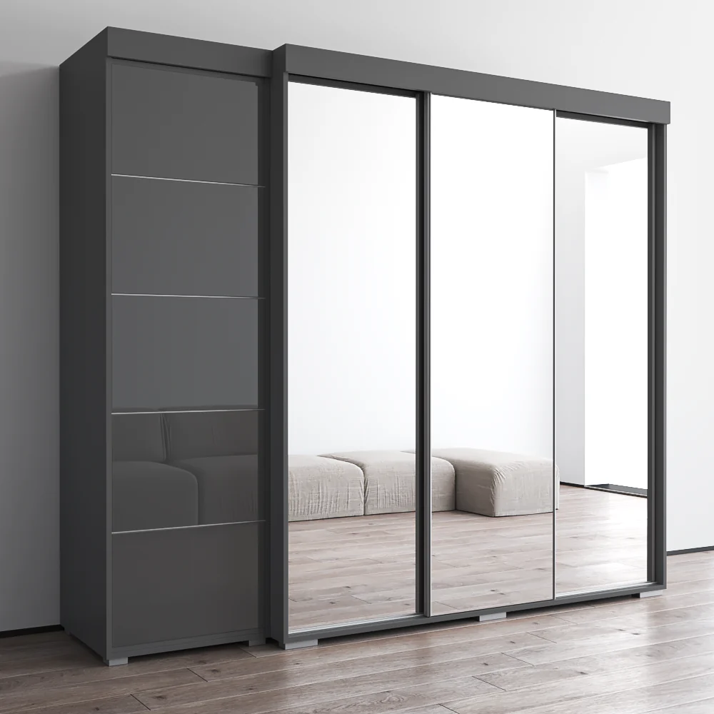 Aria 3D-EX Wardrobe with 3 Mirrors - Image 14