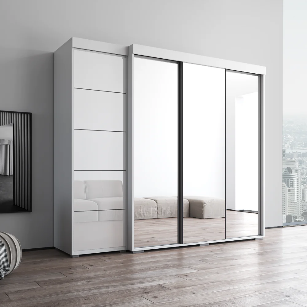 Aria 3D-EX Wardrobe with 3 Mirrors - Image 3