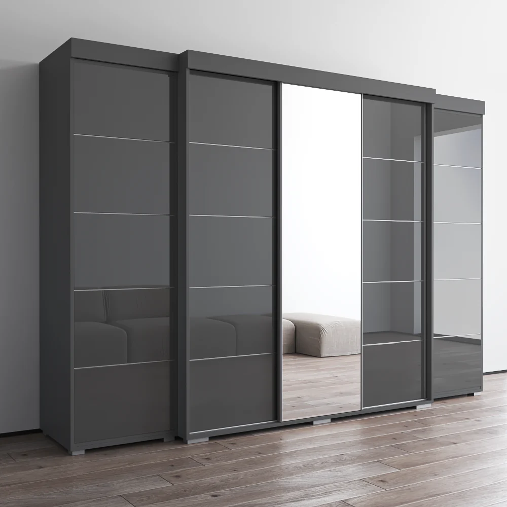 Aria 3D-EXEX Wardrobe with 1 Mirror - Image 14
