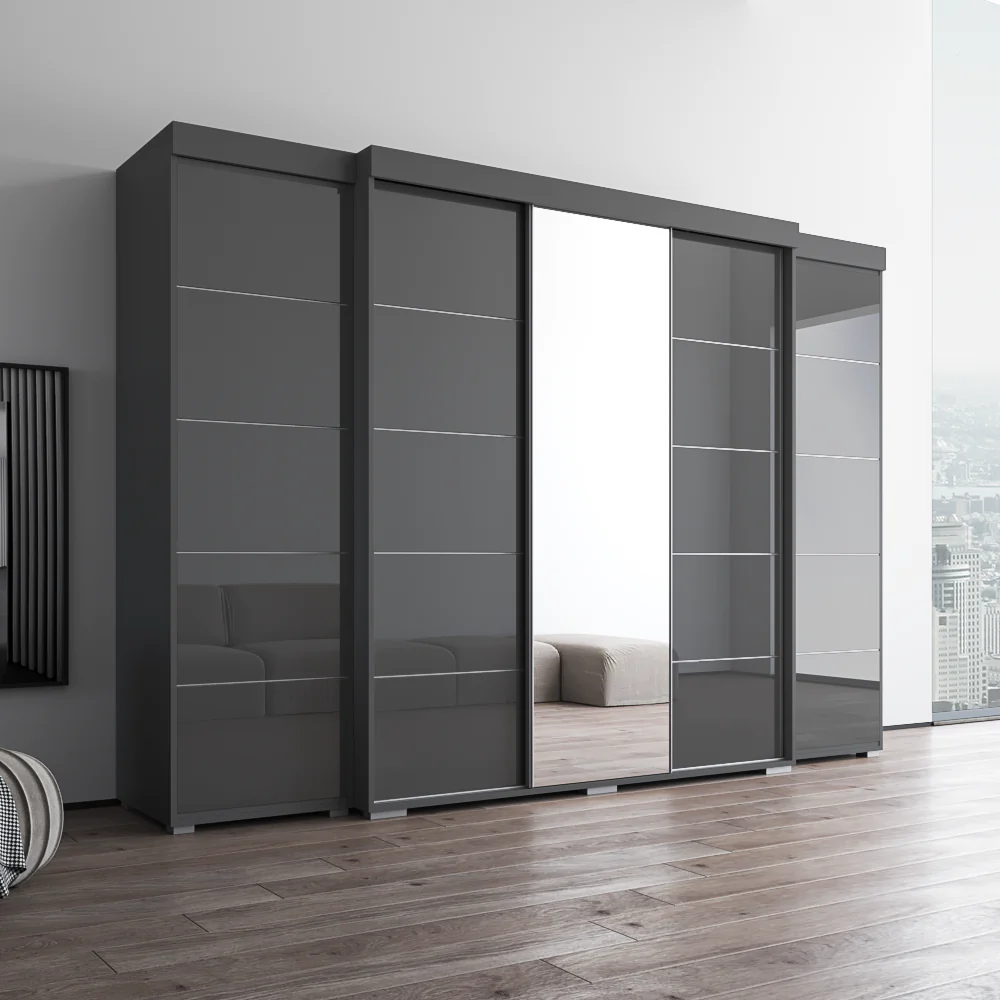 Aria 3D-EXEX Wardrobe with 1 Mirror - Image 15