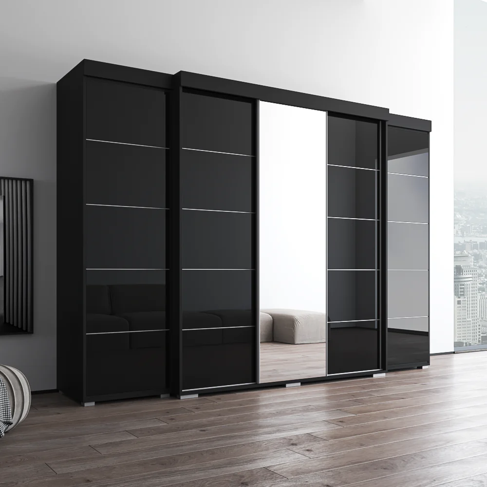 Aria 3D-EXEX Wardrobe with 1 Mirror - Image 9