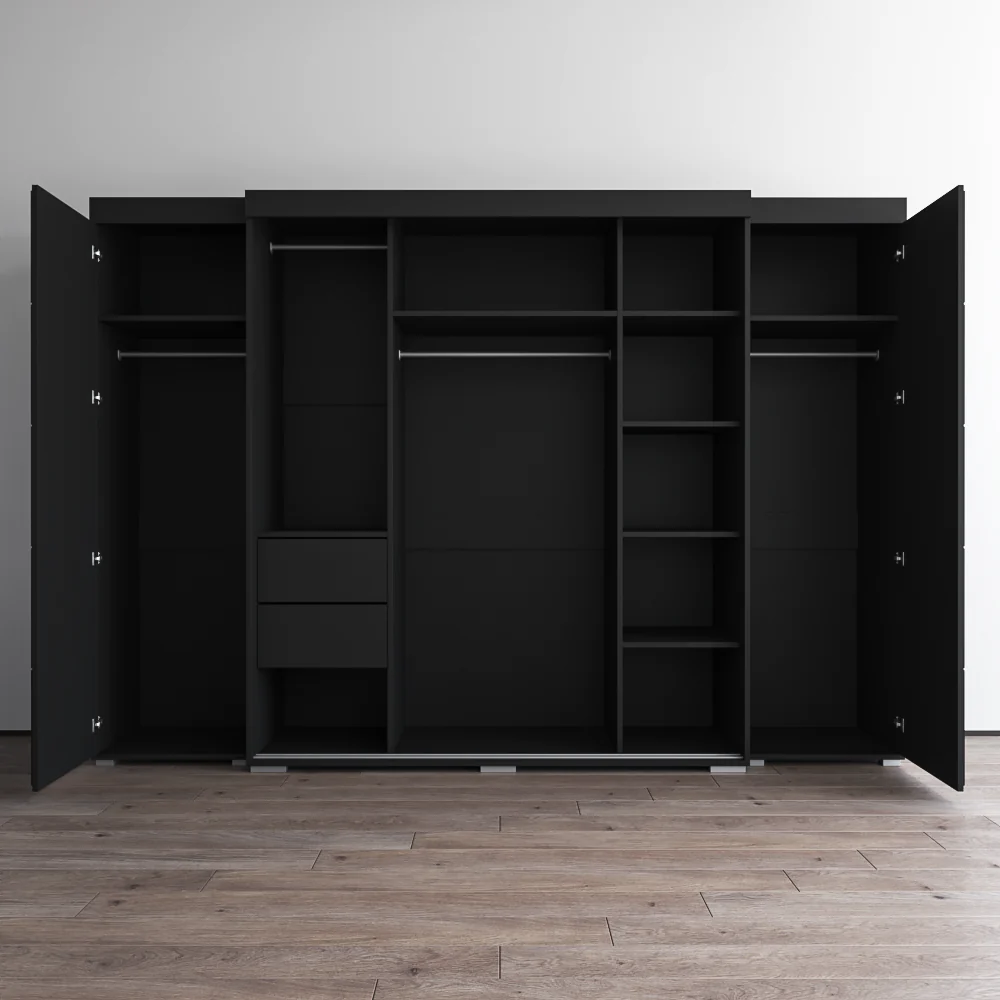 Aria 3D-EXEX Wardrobe with 3 Mirrors - Image 11