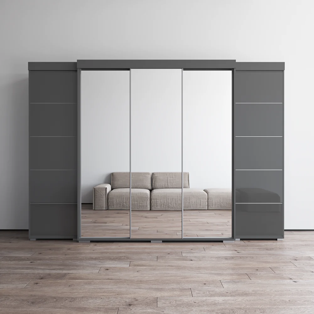 Aria 3D-EXEX Wardrobe with 3 Mirrors - Image 13