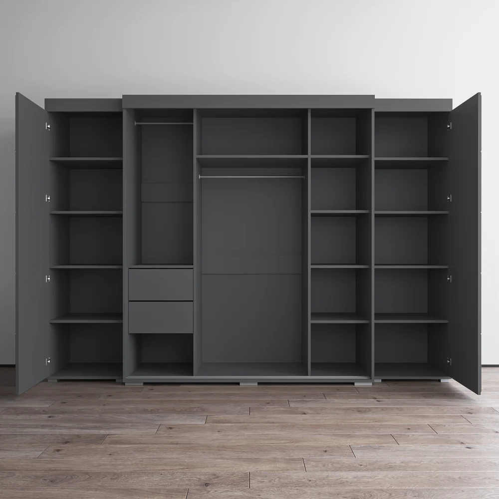Aria 3D-EXEX Wardrobe with 3 Mirrors - Image 16